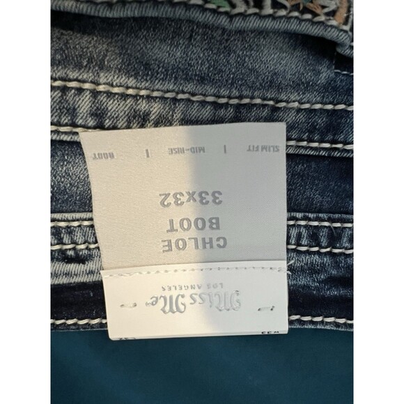 NEW WITH TAG MISS ME JEANS  BOOT CUT MID-RISE 33x32 Waist 33” - Picture 15 of 15